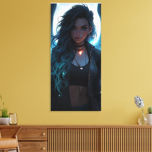 Jinx als Engel Leinwanddruck (Insitu (Wohnzimmer))