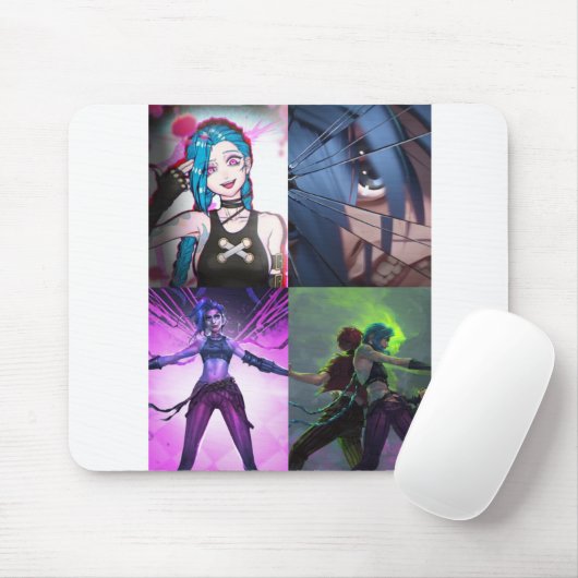 Jinx Arcane anime mousepad (Mit Mouse)