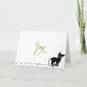 Jinx auf einer Hügel-Gruß-Karte Karte (Rückseite)