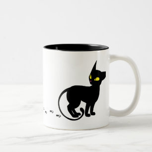Jinx die Katzen-Tasse Zweifarbige Tasse