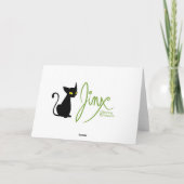 Jinx nimmt eine Weg-Gruß-Karte Karte (Rückseite)