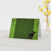 Jinx nimmt eine Weg-Gruß-Karte Karte (Gelbe Blume)