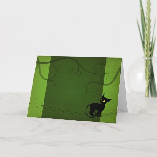 Jinx nimmt eine Weg-Gruß-Karte Karte (Vorderseite)