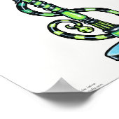 Jinxy Pixie Stick Green Jester Fairy Poster (Ecke)