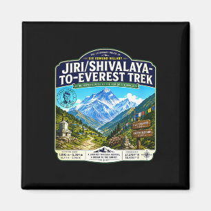 Jiri Shivalaya bis Everest Trek Vintage Berg Magnet