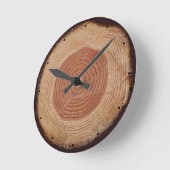Jitaku Tree Rings Clock Runde Wanduhr (Winkel)