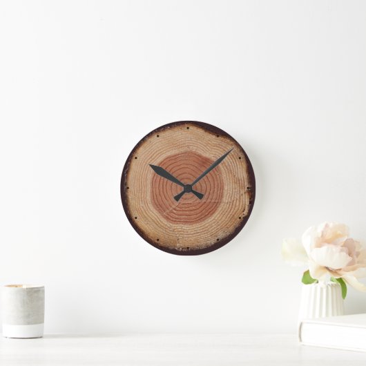 Jitaku Tree Rings Clock Runde Wanduhr (Zuhause)