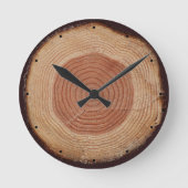 Jitaku Tree Rings Clock Runde Wanduhr (Vorderseite)