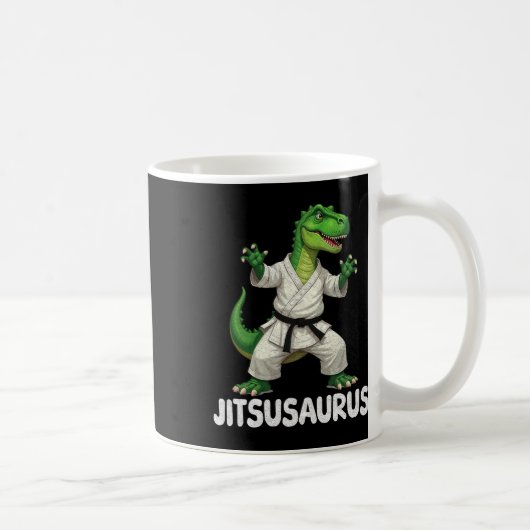 Jitsusaurus Dinosaur Karate Kampfsport Spaß Enthus Kaffeetasse (Rechts)