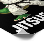 Jitsusaurus Dinosaur Karate Martial Arts Fun Enthu Poster (Ecke)