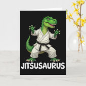 Jitsusaurus Dinosaur Karate Martial Arts Spaß Enth Karte (Gelbe Blume)