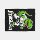 Jitsusaurus Lustiger Dinosaurier Grüner T-Rex Bras Fleecedecke (Vorderseite (Horizontal))