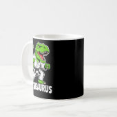 Jitsusaurus Lustiger Dinosaurier Grüner T-Rex Bras Kaffeetasse (Vorderseite Links)
