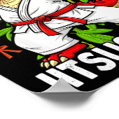 Jitsusaurus Lustiges Jiu Jitsu Trex MMA Brasiliani Poster (Ecke)