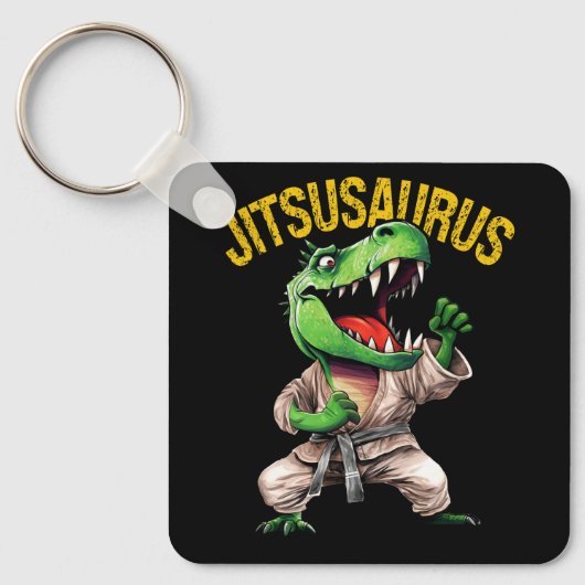 Jitsusaurus Martial Art Brazilian Jiu Jitsu Trex B Schlüsselanhänger (Vorderseite)