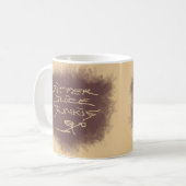 Jitter Juice Junkie - Kaffeekunst auf Latte Brown. Kaffeetasse (Vorderseite Links)