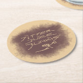 Jitter Juice Junkie - Kaffeekunst auf Latte Brown. Runder Pappuntersetzer (Angewinkelt)