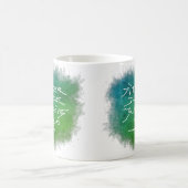 Jitter Juice Junkie - Kaffeekunst auf Weiß. Kaffeetasse (Mittel)