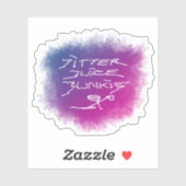 Jitter Juice Junkie - transparente Kaffeekunst. Aufkleber (Blatt)