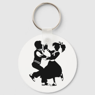 Jitterbug Silhouette Schlüsselanhänger