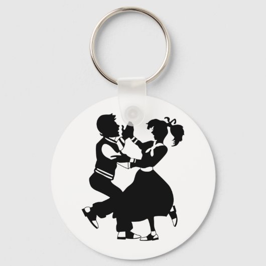 Jitterbug-Silhouette Schlüsselanhänger (Vorderseite)