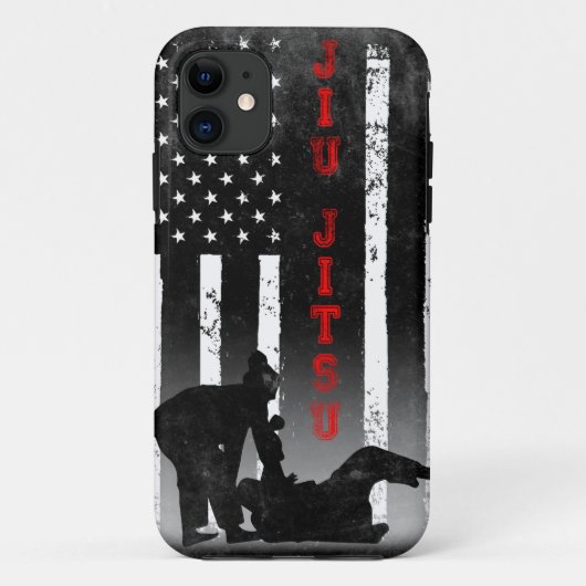 Jiu Jitsu American Flag Black Case-Mate iPhone Hülle (Rückseite)