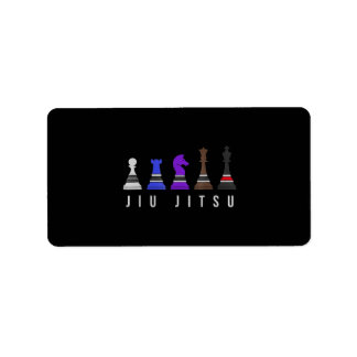 jiu jitsu Ausbildung Schach, Geschenk bjj mit Text Adressaufkleber