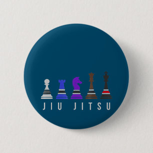 jiu jitsu Ausbildung Schach, Geschenk bjj mit Text Button