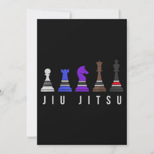 jiu jitsu Ausbildung Schach, Geschenk bjj mit Text Einladung
