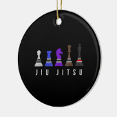jiu jitsu Ausbildung Schach, Geschenk bjj mit Text Keramik Ornament (Links)