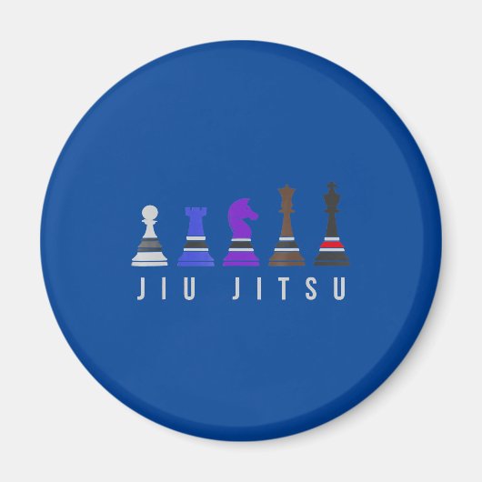 jiu jitsu Ausbildung Schach, Geschenk bjj mit Text Magnet (Vorne)