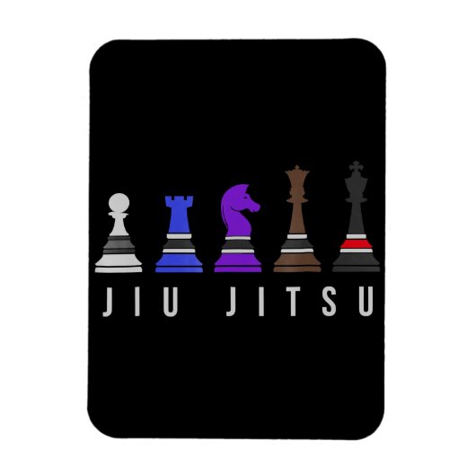 jiu jitsu Ausbildung Schach, Geschenk bjj mit Text Magnet (Vertikal)