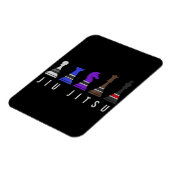 jiu jitsu Ausbildung Schach, Geschenk bjj mit Text Magnet (Linke Seite)