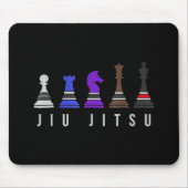 jiu jitsu Ausbildung Schach, Geschenk bjj mit Text Mousepad (Vorne)