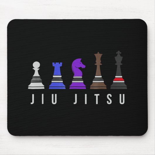 jiu jitsu Ausbildung Schach, Geschenk bjj mit Text Mousepad (Vorne)