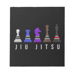 jiu jitsu Ausbildung Schach, Geschenk bjj mit Text Notizblock