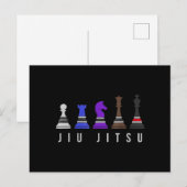 jiu jitsu Ausbildung Schach, Geschenk bjj mit Text Postkarte (Vorne/Hinten)