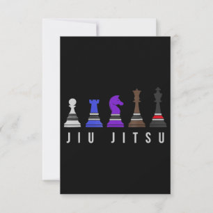 jiu jitsu Ausbildung Schach, Geschenk bjj mit Text RSVP Karte