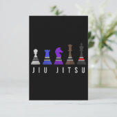 jiu jitsu Ausbildung Schach, Geschenk bjj mit Text RSVP Karte (Stehend Vorderseite)