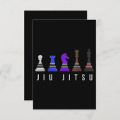 jiu jitsu Ausbildung Schach, Geschenk bjj mit Text RSVP Karte (Vorne/Hinten)