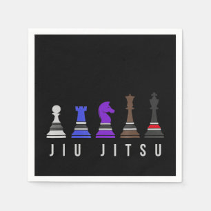 jiu jitsu Ausbildung Schach, Geschenk bjj mit Text Serviette