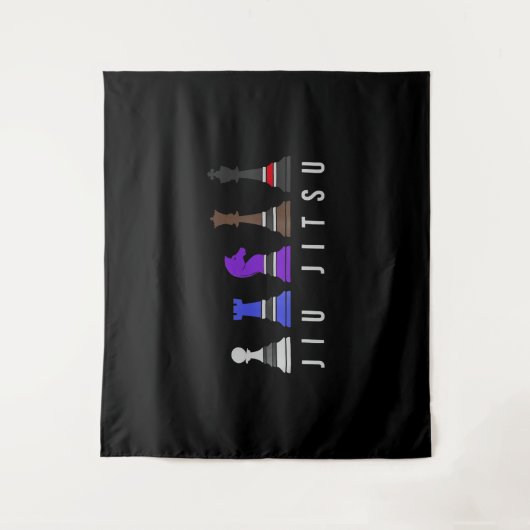 jiu jitsu Ausbildung Schach, Geschenk bjj mit Text Wandteppich (Vorderseite)