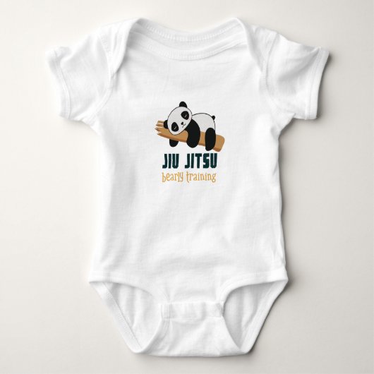 Jiu JItsu Bearly Training Panda Baby Strampler (Vorderseite)
