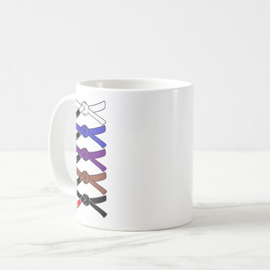 Jiu Jitsu Belts Kaffeetasse (Vorderseite Links)