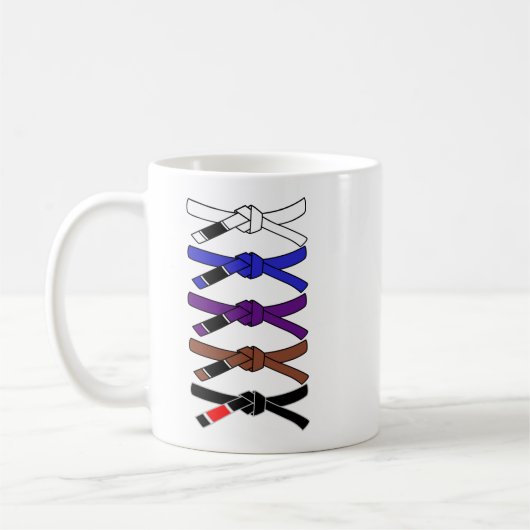 Jiu Jitsu Belts Kaffeetasse (Links)