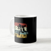 Jiu Jitsu Bjj Eat Sleep Jiu Jitsu Repeat Retro Kaffeetasse (Vorderseite Links)