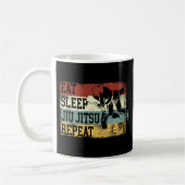 Jiu Jitsu Bjj Eat Sleep Jiu Jitsu Repeat Retro Kaffeetasse (Links)