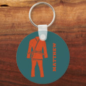 Jiu Jitsu BJJ Gi Aquamariner Personalisierter Keyc Schlüsselanhänger (Vorderseite)