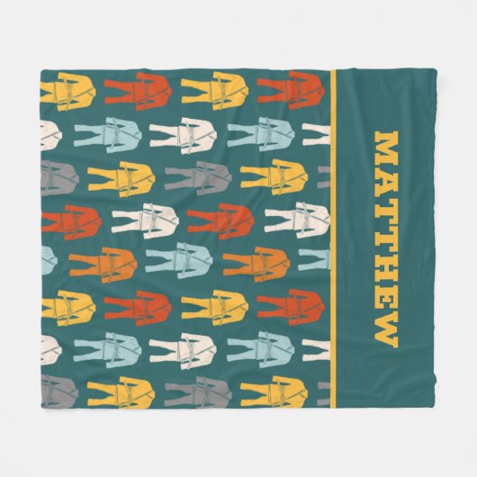 Jiu Jitsu BJJ Gi Uniform Personalisiert Fleecedecke (Vorderseite (Horizontal))