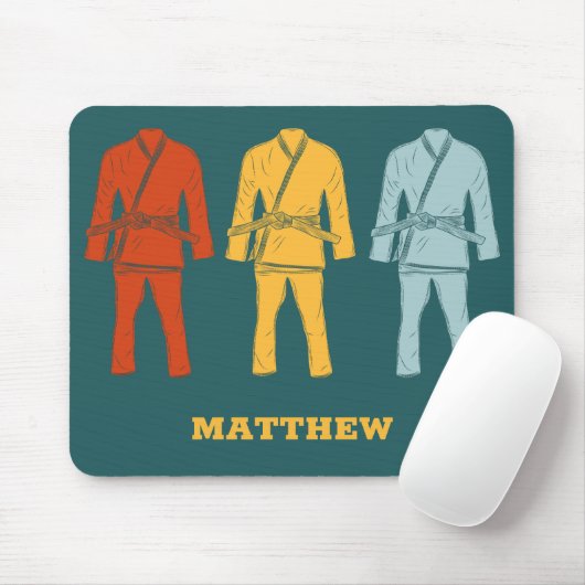 Jiu Jitsu BJJ Gi Uniform Personalisiert Mousepad (Mit Mouse)